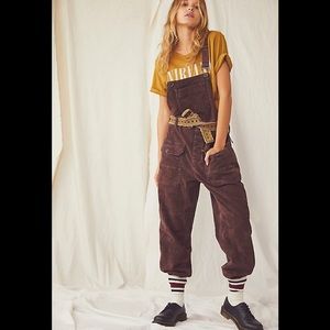 NWOT. Free People Iris Chord Overalls